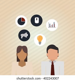 Teamwork icon design, vector illustration