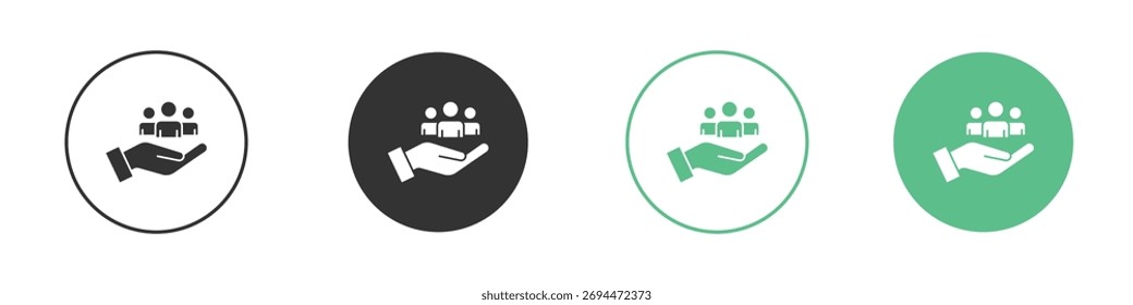 Icono de trabajo en equipo para el diseño y el Web.