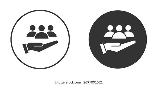 Icono de trabajo en equipo doodle Vectores, Ilustración vectorial