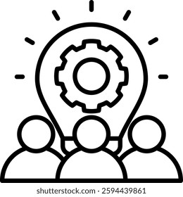 Teamwork Icon Element for Design