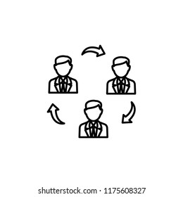 Teamwork icon. Element of global logistics icon for mobile concept and web apps. Thin line Teamwork icon can be used for web and mobile