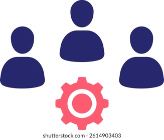 Teamwork Icon Fill Vector Illustration
