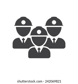 Teamwork icon, flat design