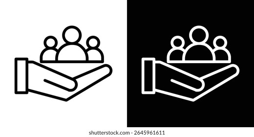 Teamwork icon Flat style logo vector. perfect for UI designs