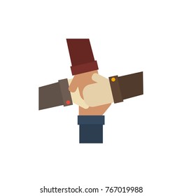 Teamwork icon flat symbol. Isolated vector illustration of people sign teamwork icon concept for your web site mobile app logo UI design.