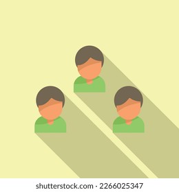 Teamwork icon flat vector. Business people. Digital mobile