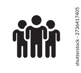 Teamwork Icon Flat Vector. Clean and minimal graphic design.