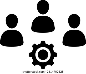 Teamwork Icon Glyph Vector Illustration