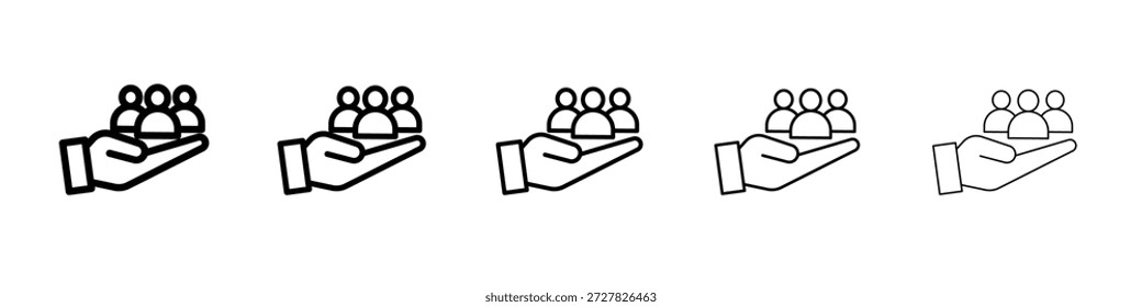 Ícone de trabalho em equipe para designs de gráficos. Design de vetor de ícones