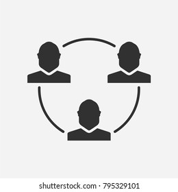 Teamwork icon illustration isolated vector sign symbol