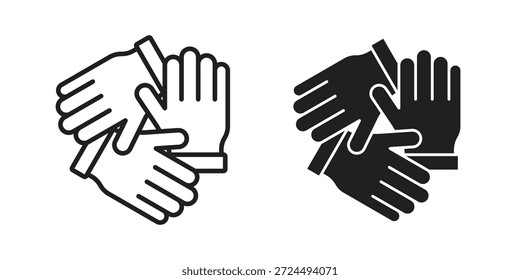Ilustración de icono de trabajo en equipo, Vector de línea delgada, signo de Diseño web,
