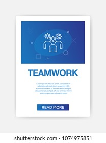 TEAMWORK ICON INFOGRAPHIC