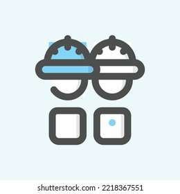  teamwork icon, isolated Labour colored outline icon in light blue background, perfect for website, blog, logo, graphic design, social media, UI, mobile app