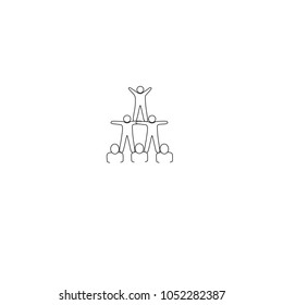 Teamwork icon isolated on white background. Thin line icon teamwork for web site,app and logo. Creative business concept,vector illustration eps 10