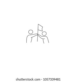 Teamwork icon isolated on white background. Teamwork icon for web site,app and logo. Creative business concept,vector illustration eps 10