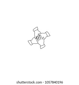 Teamwork icon isolated on white background. Teamwork icon for web site,app and logo. Creative business concept,vector illustration eps 10