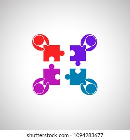 Teamwork icon isolated on white background. Teamwork icon for web site,app and logo. Creative business concept,vector illustration eps 10