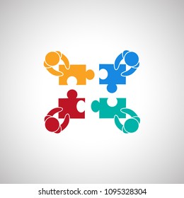 Teamwork icon isolated on white background. Teamwork icon for web site,app and logo. Creative business concept,vector illustration eps 10