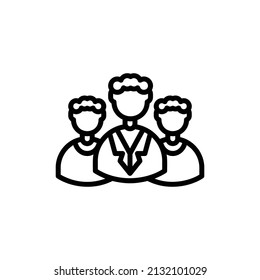  icono de trabajo en equipo, icono de esquema de planificación aislado con fondo blanco, perfecto para sitio web, blog, logo, diseño gráfico, medios sociales, interfaz de usuario, aplicación móvil, ilustración de vector EPS 10