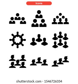 teamwork icon isolated sign symbol vector illustration - Collection of high quality black style vector icons
