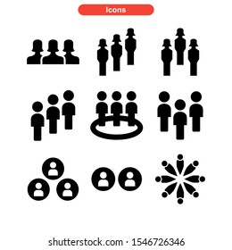 teamwork icon isolated sign symbol vector illustration - Collection of high quality black style vector icons
