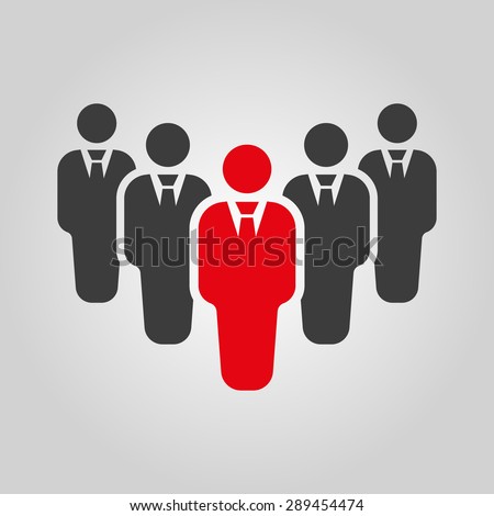 The teamwork icon. Leader and chief symbol. Flat Vector illustration. Button Set