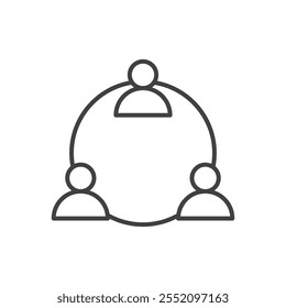 Icono de trabajo en equipo. Icono de Vector de estilo de línea.