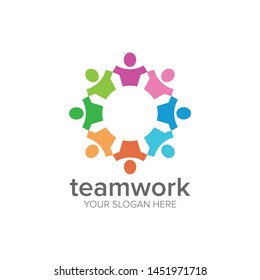 teamwork icon logo design template