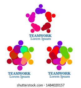 teamwork icon logo design template