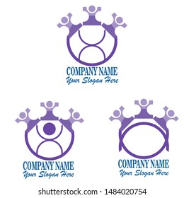teamwork icon logo design template