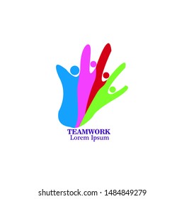 teamwork icon logo design template