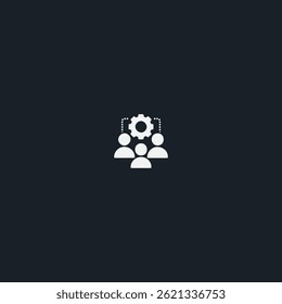 Teamwork icon logo flat vector design
