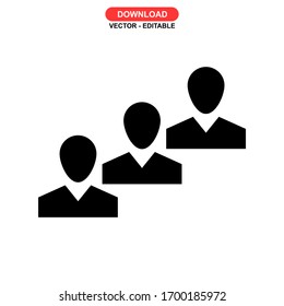 teamwork icon or logo isolated sign symbol vector illustration - high quality black style vector icons
