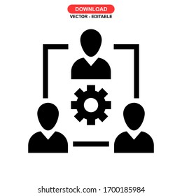 teamwork icon or logo isolated sign symbol vector illustration - high quality black style vector icons
