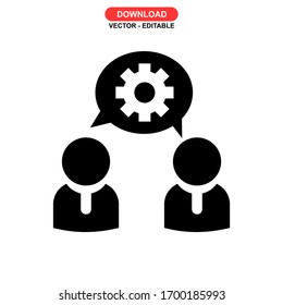 teamwork icon or logo isolated sign symbol vector illustration - high quality black style vector icons
