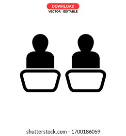 teamwork icon or logo isolated sign symbol vector illustration - high quality black style vector icons
