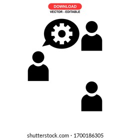 teamwork icon or logo isolated sign symbol vector illustration - high quality black style vector icons

