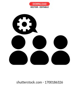 teamwork icon or logo isolated sign symbol vector illustration - high quality black style vector icons
