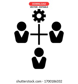 teamwork icon or logo isolated sign symbol vector illustration - high quality black style vector icons
