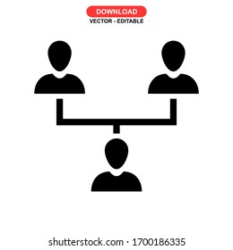 teamwork icon or logo isolated sign symbol vector illustration - high quality black style vector icons
