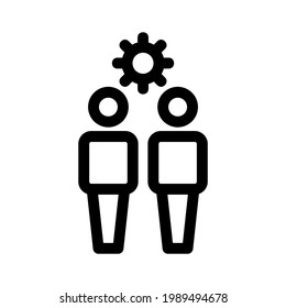 teamwork icon or logo isolated sign symbol vector illustration - high quality black style vector icons

