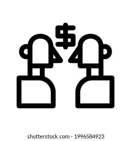 icono de trabajo en equipo o logotipo símbolo de signo aislado ilustración vectorial - iconos vectoriales de estilo negro de alta calidad

