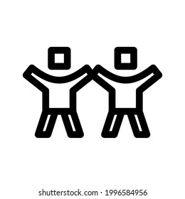 Teamwork-Symbol oder -Logo einzeln auf Zeichen, Vektorgrafik - hochwertige Vektorsymbole im schwarzen Stil
