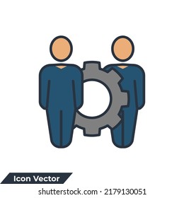 teamwork icon logo vector illustration. business collaborate symbol template for graphic and web design collection