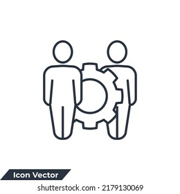teamwork icon logo vector illustration. business collaborate symbol template for graphic and web design collection