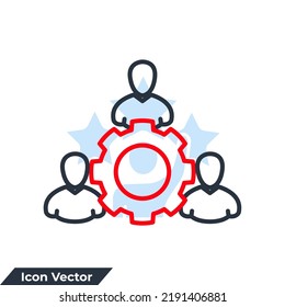 teamwork icon logo vector illustration. Business collaborate symbol template for graphic and web design collection