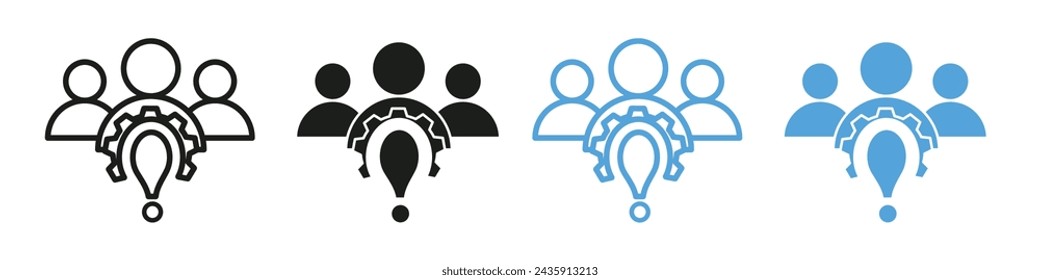 Teamwork icon mark in filled style