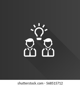 Teamwork icon in Metro user interface color style. Business collaboration team