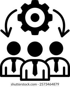 Teamwork Icon Mixed Vector Illustration