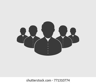 Teamwork Icon on gay background.